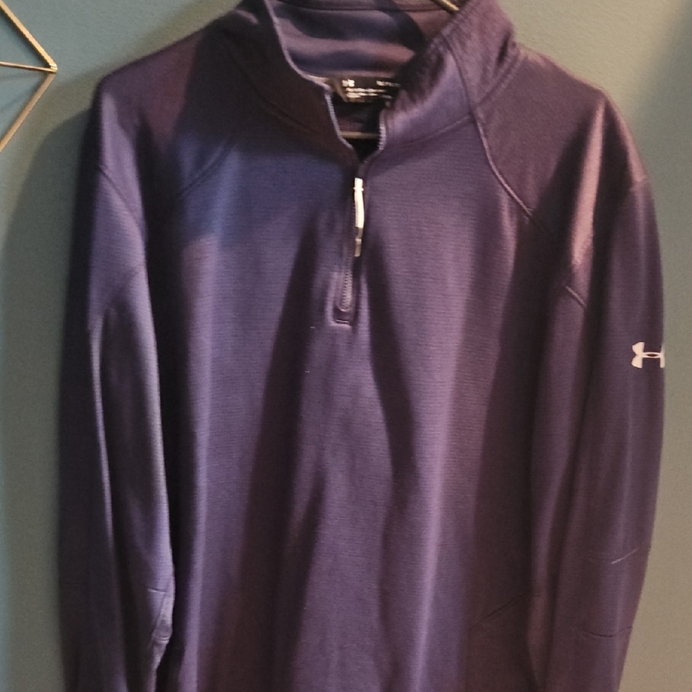 Under Armour Navy Blue Mens Quarter-Zip Top